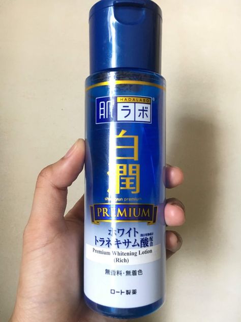 Skincare Review : Hada Labo Premium Whitening Lotion | hydrated skin Hada Labo Premium Lotion, Hada Labo Lotion, Popular Skin Care Products, Holy Grail Products, Japanese Skincare, Brightening Skin, Hygiene Routine, Hydrated Skin, Korean Skincare Routine