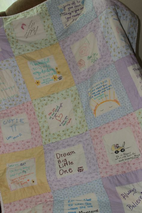 Baby Shower Quilt Squares, Baby Blocks Baby Shower, Kate Baby, Shower Activities, Baby Guest Book, Personalized Baby Quilt, Quilted Baby Blanket, Quilt Squares, Baby Painting