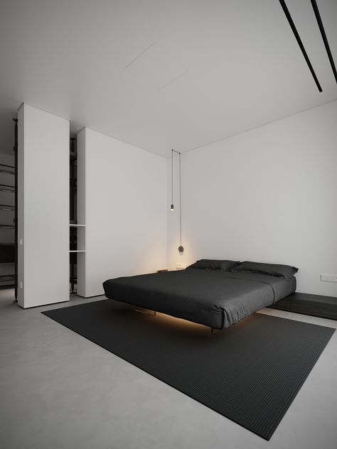 Monochrome Room, Monochrome Bedroom, Hostel Room, Black Interior Design, Bungalow Design, New Interior Design, Minimalist Room, Minimalism Interior, Room Makeover Bedroom