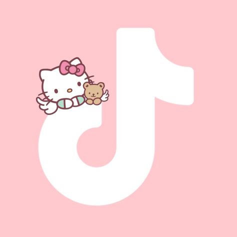 Sanrio Tiktok Icon, Tiktok Hello Kitty Icon, Hello Kitty Shortcuts, Hello Kitty Roblox Icon, Hello Kitty Pinterest Icon, Tiktok Widget Icon, Cute Pinterest Icon, Tiktok Pink Icon, Pink Tiktok Icon