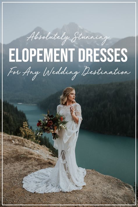 Elopement Bridal Dresses, Elopement Dresses Long, Wedding Dress For Eloping, Dresses To Elope In, Wedding Dresses For Elopement, Wedding Dress For Elopement, Colorado Elopement Dress, Forest Elopement Dress, Elopment Dresses Long