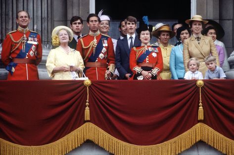 1980 Palace Balcony, Princess Michael Of Kent, Duchess Of Gloucester, Prince Michael Of Kent, Peter Phillips, Horse Guards Parade, Trooping The Colour, English Royal Family, Royal Uk