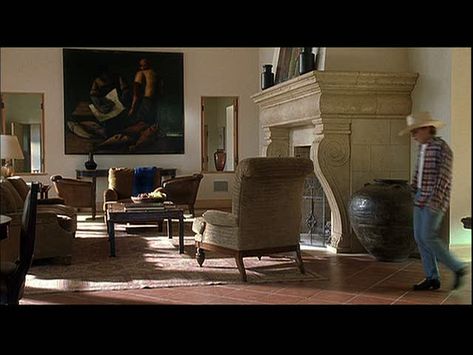 Love the scale of the living room. Talk about elbow room! From The Parent Trap Parent Trap House, Parent Trap Aesthetic, Parent Trap Movie, Nancy Meyers Movies, Vineyard House, Natasha Richardson, Movie Houses, The Parent Trap, Parent Trap