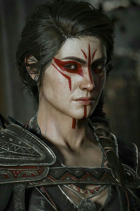 Assassin's Creed Kassandra, Warrior Makeup, Chaos Art, Assassin's Creed Wallpaper, Ac Odyssey, Assassins Creed Artwork, Assassin's Creed Odyssey, Assassins Creed Art, Assassin's Creed Valhalla