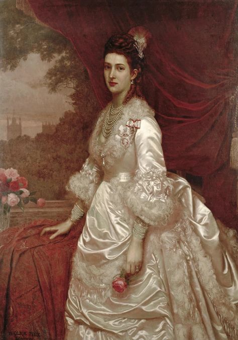 Artwork by Henrik Benedikt Olrik, Princess Alexandra of Denmark, Made of oil on canvas Princess Alexandra Of Denmark, Alexandra Of Denmark, 1870s Fashion, 1880s Fashion, Queen Alexandra, European Dress, Princess Alexandra, 19th Century Fashion, Kingdom Of Great Britain