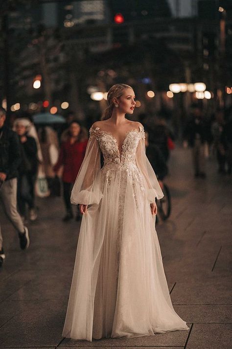 Wedding Dress Guide, Dress Guide, Dream Wedding Ideas Dresses, Wedding Dress Sleeves, Wedding Dress Inspiration, Fairytale Wedding, Wedding Dress Long Sleeve, Dream Wedding Dresses, Wedding Looks