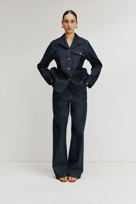 Looks Total Jeans, Getaway Dress, Pre Fall 2023, Denim Suit, Garment Factory, Boyfriend Jean, 2023 Collection, 2023 Fashion, Fall 2023