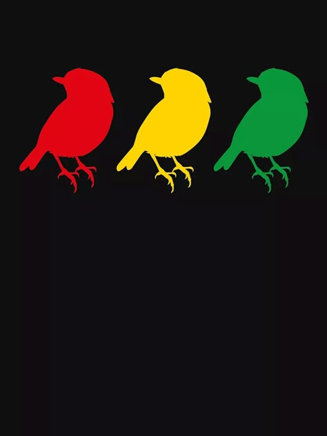 Rastafari Art, Car Sticker Ideas, Reggae Style, T Shirt Logo Design, Rasta Colors, Three Birds, Shirt Logo Design, Bob Marley, Tshirt Logo