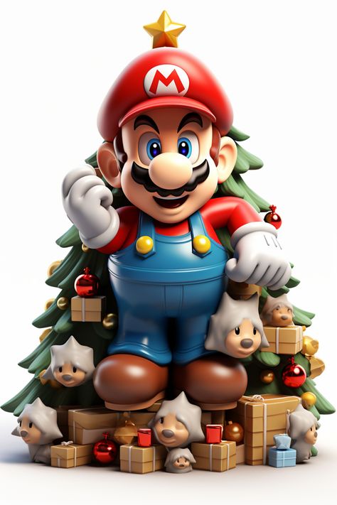 Embark on a festive journey with Mario! This singular digital art piece showcases our beloved plumber amidst the yuletide cheer, perfectly blending the spirit of Christmas with classic gaming vibes. A must-have for fans this holiday! 🎄🕹️ #MarioBros #ChristmasArt #DigitalIllustration #Nintendo #HolidayVibes #GamerGifts #FestiveArt #RetroGaming Mario Christmas, Super Mario World, Spirit Of Christmas, Mario Bros., Whimsical Christmas, Mario Kart, Gamer Gifts, Mario Bros, Retro Gaming