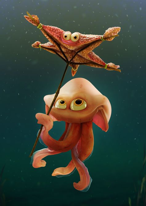 Characters 'II by Patryk Habryn, via Behance 3d Figures, Art Et Illustration, Cute Monsters, 3d Cartoon, Arte Fantasy, 3d Characters, Cute Creatures, Funny Art, Creature Design