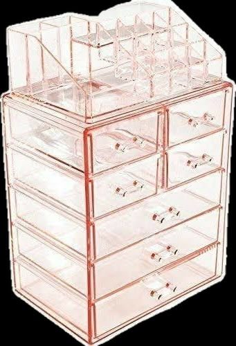 Makeup Storage Drawers, Organization Vanity, Rangement Makeup, Organization Shelves, Penyimpanan Makeup, Makeup Storage Case, Desain Pantry, Makeup Storage Organization, Ikea Bedroom