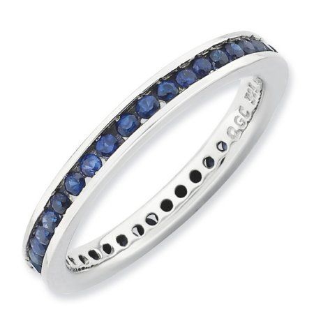 Blue Sapphire Eternity Band, September Gemstone, Sapphire Eternity Band, Sapphire Eternity Ring, Stackable Rings Silver, Sapphire Band, Local Jewelry, Enamel Ring, Sapphire Stone