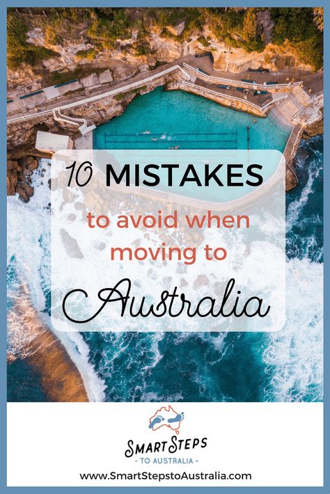 10 mistakes you need to avoid when moving to Australia, plus 5 things you should do instead to make your emigration a success! Don't relocate to Australia without reading this! Moving To Melbourne Australia, Moving To Perth Australia, Moving To Melbourne, Moving To Sydney Australia, Moving To Australia From Uk, Moving To Australia From America, Move To Australia, Adelaide Australia Aesthetic, Brisbane Australia Aesthetic