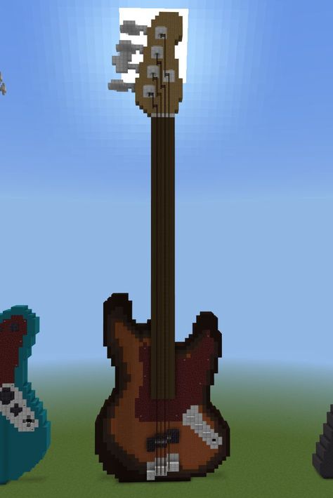 Flight Jazz Bass Minecraft Guitar, Bass Guitar, Seattle Skyline, Lamp Post, Minecraft, Bass, Seattle, Flight, Guitar