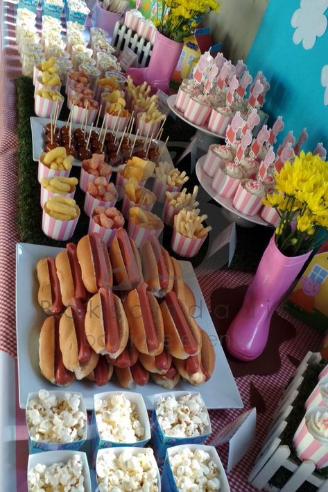 Peppa Pig Birthday Party Food, Peppa Pig Party Food, Peppa Pig Birthday Decorations, Papa Pig, Peppa Party, Pig Food, Peppa Pig Birthday Party, Second Birthday Ideas, 1st Birthday Themes