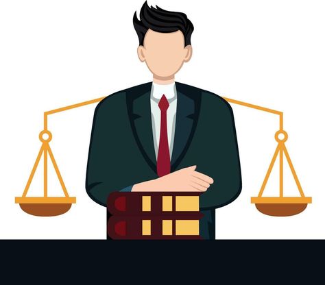 lawyer with stack of law books and balance scale flat style vector illustration , attorney vector image Lawyer Illustration Art, Lawyer Clipart, Lawyer Drawing, Lawyer Illustration, Law Illustration, Balance Scale, Dotted Dress, Law Books, Guy Drawing