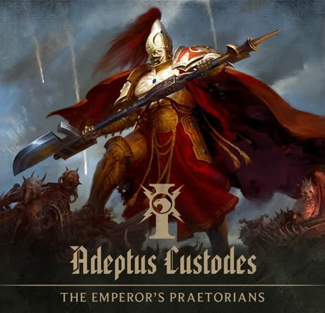 Starting an Adeptus Custodes Army in Warhammer 40,000 – Everything You Need To Know, From Painting to Lore - Warhammer Community 40k Custodes, Grimdark 40k, Legio Custodes, Sisters Of Silence, Space Marine Art, Adeptus Custodes, 40k Art, Warhammer 40k Art, Space Wolves