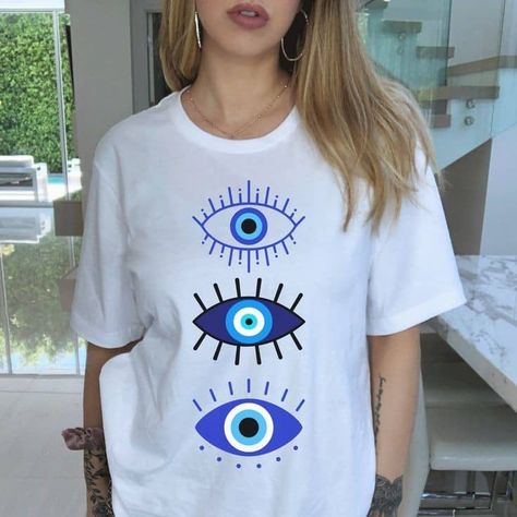 Indie Sweatshirt, Evil Eye Print, Witchy Clothes, Tarot Shirt, Eye Shirt, Celestial Shirt, Tumblr T Shirt, Alt Clothing, Spiritual Shirts