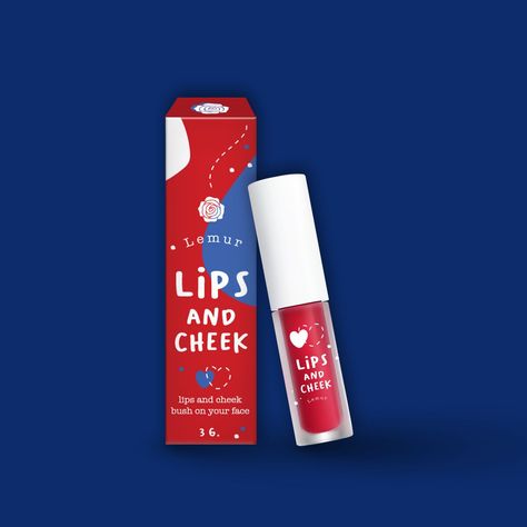 Lipstick Label Design, Lipstick Packaging Design, Liptint Packaging, Chocolate Business Ideas, Bubble Alphabet, Cheek Blush, Fruit Packaging, Lipstick Designs, Packaging Diy