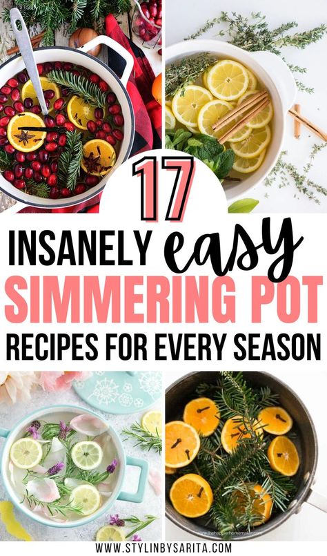 simmer pot recipes Smell Hacks For Home, Simmering Pot Recipes, Home Smell Good, Simmering Pot, Smell Clean, Homemade Potpourri, Simmer Pots, Stove Top Potpourri, Simmer Pot Recipes