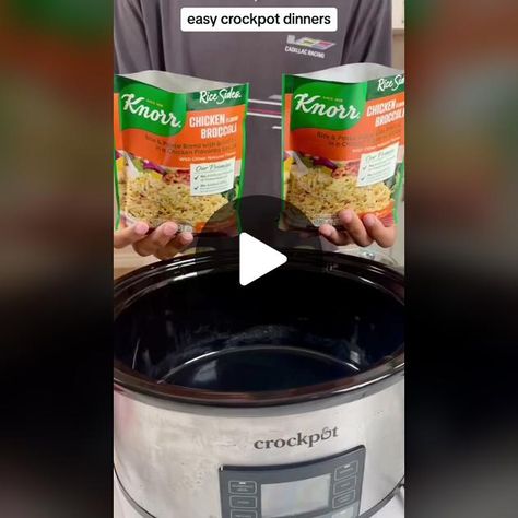 Knorr Recipes Chicken, Crockpot Chicken Broccoli Rice, Knorr Rice Recipes, Chicken Broccoli Crockpot, Crockpot Rice Recipes, Chicken And Rice Crockpot, Rice In Crockpot, Knorr Recipes, Casserole Crockpot Recipes