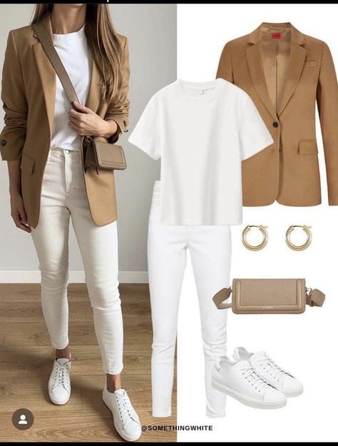 Casual Work Outfits Women, Hiking Outfit Winter, Tan Blazer, Business Casual Outfits For Work, Mode Casual, Winter Hiking, Stylish Work Outfits, Outfit Winter, Casual Work Outfits