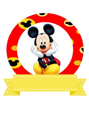 Kits imprimibles gratis : Toppers para tortas Mickey Mouse Imprimibles Mickey Mouse, Mickey 1st Birthdays, Basement Decor, 1st Birthdays, 4th Birthday, Cake Topper, Cake Toppers, Birthday