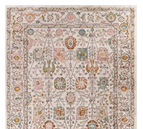 Charli Persian-Style Performance Rug | Pottery Barn (US) Persian Style Rug, Synthetic Rugs, Turkish Design, Persian Style, Color Rug, Kids Room Design, Peter Rabbit, Persian Carpet, Neutral Tones