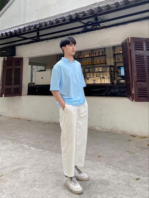 Outfit Cowo, Outfit Cowok, Korean Street Fashion Men, Fav Outfit, Kpop Fashion Men, Asian Men Fashion, Mens Smart Casual Outfits, Outfit Korean Style, Minimalist Fashion Men