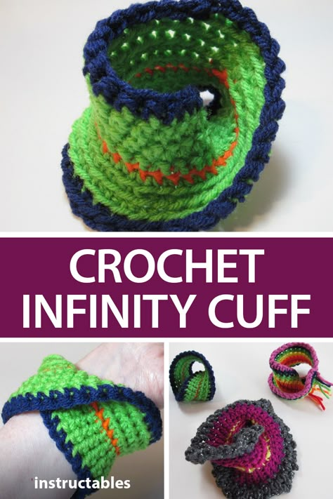 Crochet Fidget Bracelet, Crochet Infinity Loop Fidget, Crochet Snap Bracelet, Crochet Mobius Fidget, Crochet Wrist Cuffs, Free Crochet Fidget Toys, Figet Toys Crochet Pattern, Crocheted Fidget Toys, Crochet Fidget Toys Free Pattern Easy