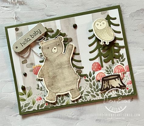 Happy Forest Friends, Christmas Buffet, Mother Card, Happy Cards, Have A Day, Kids Birthday Cards, Bird Cards, Forest Friends, New Baby Cards