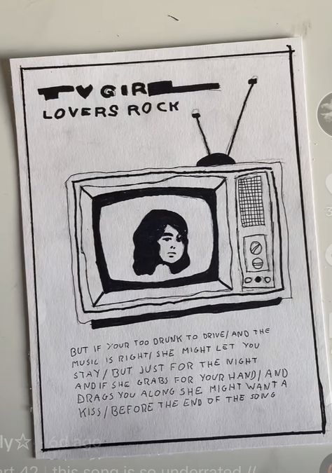 DIY wall posters, grunge wall posters, TV girl print Diy Music Poster Ideas, Tv Girl Painting Ideas, Homemade Poster Ideas For Room, Grunge Wall Posters, Tv Girl Sketch, Tv Girl Drawing Ideas, Tv Girl Painting, Diy Wall Posters, Tv Girl Drawing