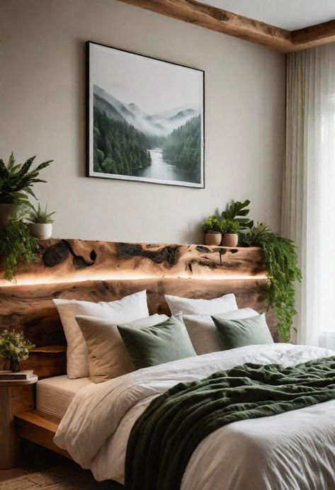 Mountain Guest Bedroom, Small Bedroom Decoration Ideas, Mountain Bedroom, Neutral Bedroom Design, Bedroom Decoration Ideas, Bedroom Redesign, Bedroom Hacks, Tranquil Bedroom, Decor Ideas Bedroom