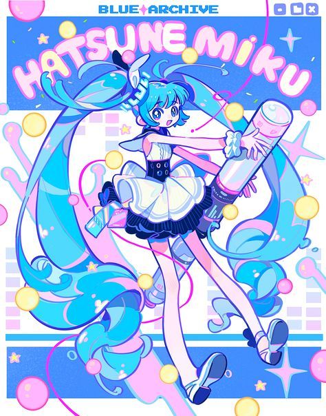 Hyper Pop Art, Muse Dash Art, Hatsune Miku Poster, Miku Designs, Miku Poster, Hatsune Miku Art, Miku Art, Miku Hatsune Chibi, Vocaloid Characters