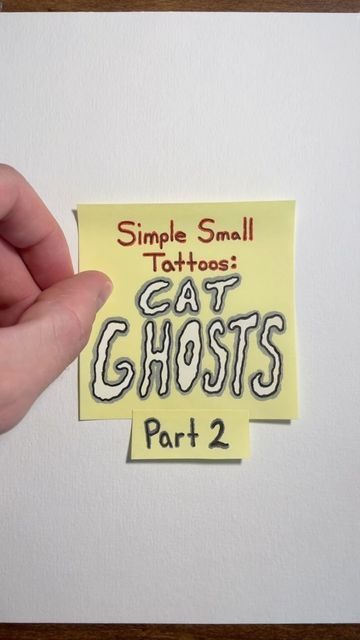 Cat Ghost Tattoo, Ghost Cat Tattoo, Tattoo Ideas Cat, Ghosts Tattoo, Ghost Tattoo, Small Tattoo Ideas, Small Tattoos Simple, Friend Activities, Ghost Cat