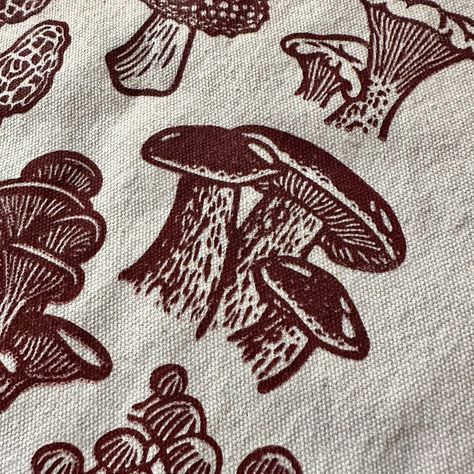 gooood morning, the block printed mushroom tote bags I had left after my recent markets are now up on my shop 🍄 #mushrooms #mushroomart #blockprinting #printmaking Mushroom Block Print, Gooood Morning, Mushroom Art, The Block, Printmaking, Block Print, I Shop, Tote Bags, Stuffed Mushrooms