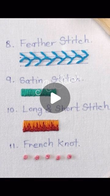 ABI Stitch on Instagram: "Basic Hand Embroidery Stitches #embroidery #handembroidery" Feather Stitch Embroidery Motifs, Feather Stitch Embroidery, Basic Hand Embroidery, Long And Short Stitch, Basic Hand Embroidery Stitches, Feather Embroidery, Stitches Embroidery, Feather Stitch, Hand Embroidery Videos