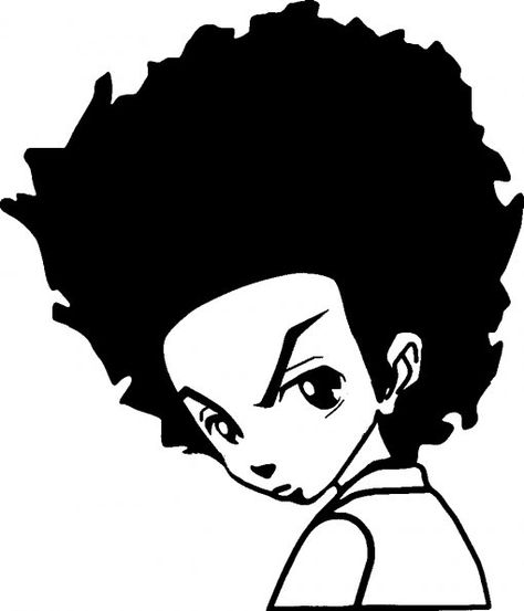 Riley Boondocks Drawings, Huey Freeman Tattoo, Boondocks Tattoo Designs, Huey Boondocks, Boondocks Art, Boondocks Tattoo, Basketball Live Wallpaper, Boondocks Huey, Headphones Tattoo