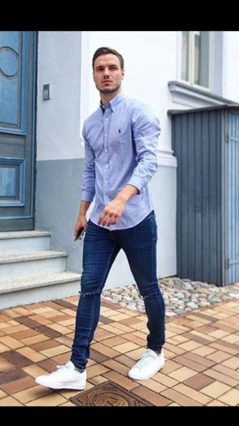 Lookbook Fashion Men Best Man's Outfit, Mens Casual Outfits Summer, Men Fashion Casual Shirts, Stylish Men Casual, Mens Casual Dress Outfits, Mens Fashion Urban, Neue Outfits, Elegante Casual, Outfit Jeans