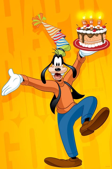 640x960 | 640x1136 | 750x1334 | 1080x1920 Disney Happy Birthday Images, Disney Characters Goofy, Happy Birthday Disney, Funny Happy Birthday Images, Goofy Disney, Disney Cartoon Characters, Looney Tunes Cartoons, Dog Cartoon, Disney Images