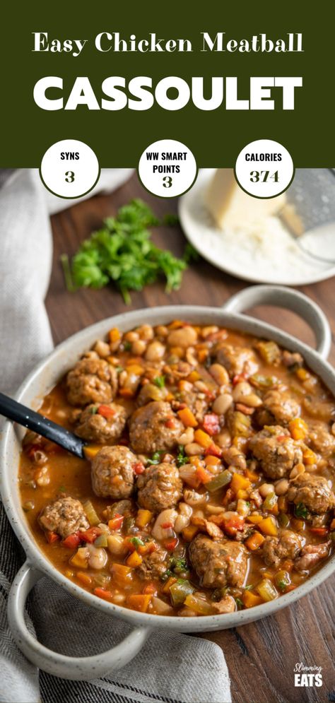 Meatballs Chicken, White Bean Stew, Chicken Meatball, Meatballs Easy, Savoury Recipes, Bean Stew, French Dishes, Glutenfree Dairyfree, Chicken Meatballs