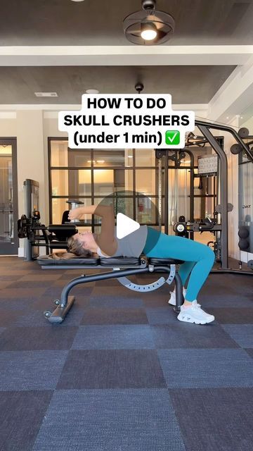 Julie Capozziello | #1 Online Fitness Coach for Beginners on Instagram: "Are your Skull crushers effective? Stop guessing and avoid these common Skull crusher mistakes!! Comment what form tip you want next 🫶🏼✅   #tricepsworkout #triceps #armworkout #armworkoutsforwomen #fitnesstips #beginnergymtips" Skullcrushers Workout, Skull Crusher Exercise, Skull Crushers, Online Fitness Coaching, Gym Tips, Online Fitness, Triceps Workout, Fitness Coach, Arm Workout