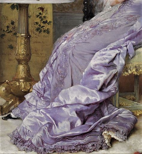 Franz Verhas Lavender Dress Aesthetic, Victorian Paintings, Victorian Aesthetic, Lavender Aesthetic, Royalty Aesthetic, Mazzy Star, New Bracelet, Victorian Flowers, Princess Aesthetic