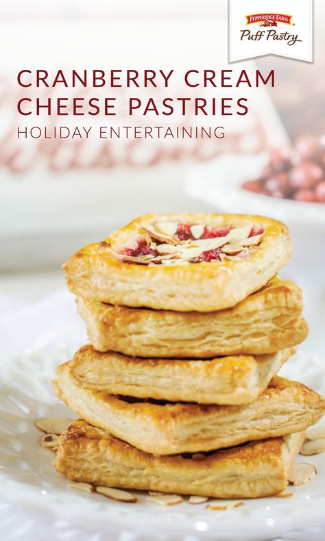 Pepperidge Farm Puff Pastry Recipes, Cream Cheese Pastries, Sweet Puff Pastry, Cream Cheese Puffs, Cheese Pastries, Cream Cheese Puff Pastry, Cream Cheese Pastry, Pepperidge Farm Puff Pastry, Puff Pastry Appetizers