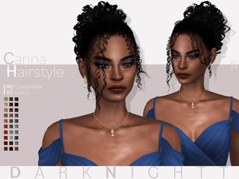 The Sims Resource - Canna Hairstyle Sims 4 Cc Black Hair Alpha, Sims4 Cc Afro Hair, Sims 4 Cc Curly Hair Female, Sims 4 Cc Curly Hair Ponytail, Sims 4 Cc Ebonix Hair, Sims 4 Cc Hairstyle Female, Sims 4 Cc Hair Curls, Sims Cc Hair Black, Sims 4 Cc Black Woman Hair