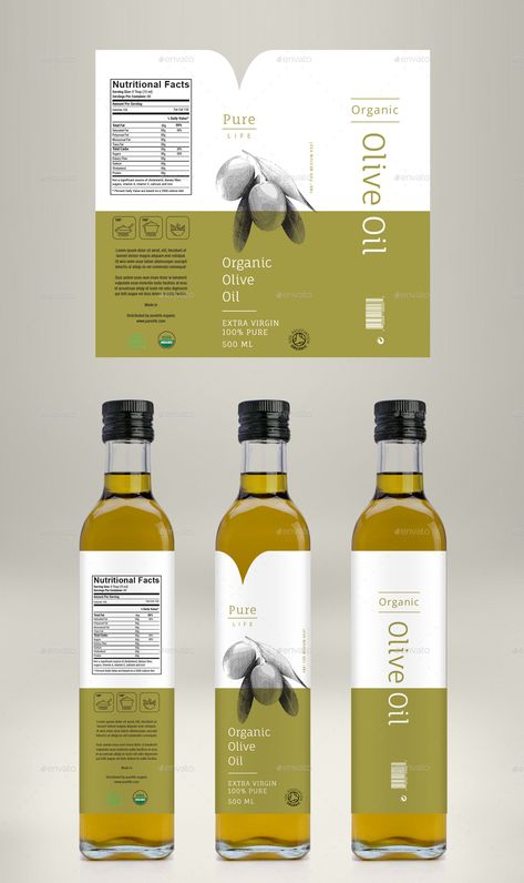 Olive Oil, Sesame Oil & Flax Oil Label Preview - GraphicRiver Olive Oil Brands, Oil Label, Olive Oil Packaging, Oil Packaging, Mustard Oil, Organic Olive Oil, Simple Pictures, 3 Am, Text Fonts