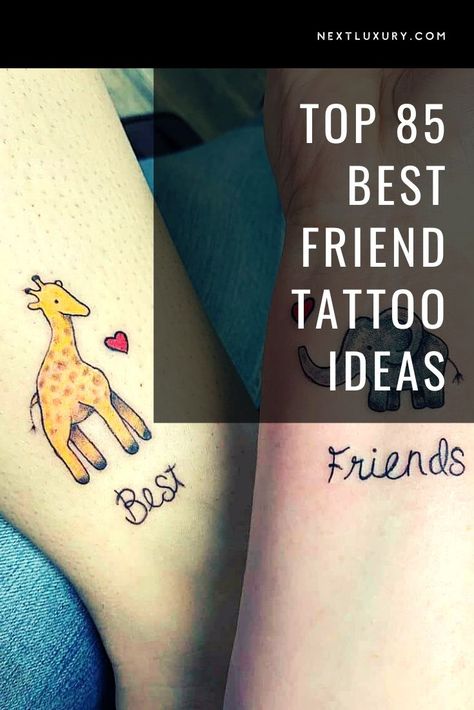 Best Friend Hawaii Tattoo, Friends Forever Tattoo Friendship, Funny Friendship Tattoos Bff, Unique Tattoos For Friends, Cool Best Friend Tattoos Unique, Mom Friend Tattoo Ideas, Small Tattoos For Best Friends Unique, Matching Dance Tattoos, Friends For Life Tattoos