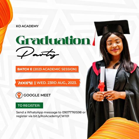 Graduation Flyer Design Ideas, Graduation Flyer Design, Graduation Party Flyer, Event Poster Design Inspiration, Party Flyer Design, Freshers Party, Graduation Sash, Waves Photos, Flyer Design Inspiration