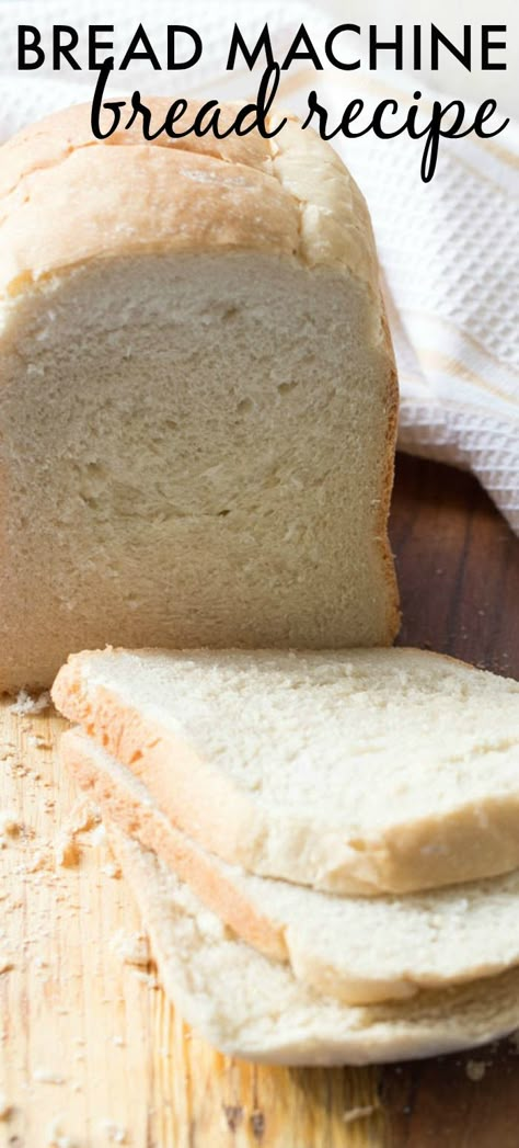 Bread In A Bag Recipe, Bread Machine Bread, Easy White Bread Recipe, Easy Bread Machine Recipes, White Sandwich Bread, Best Bread Machine, White Bread Recipe, Bread Maker Recipes, Homemade Bread Recipes Easy