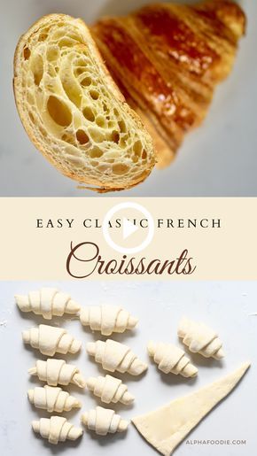 Make Croissants, French Croissants, Homemade Croissants, Resep Smoothie, Croissant Recipe, Breads And Rolls, Fun Baking Recipes, Food Videos Desserts, Cooking Recipes Desserts